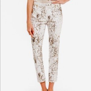 Calvin Klein snakeskin print ankle pants
